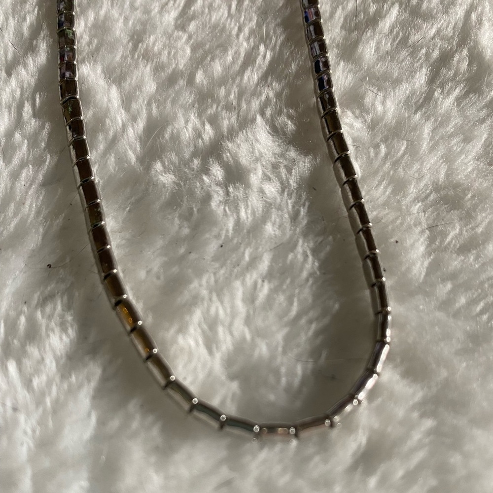 EUC Silver 16” Marked Chain with Clip Clasp